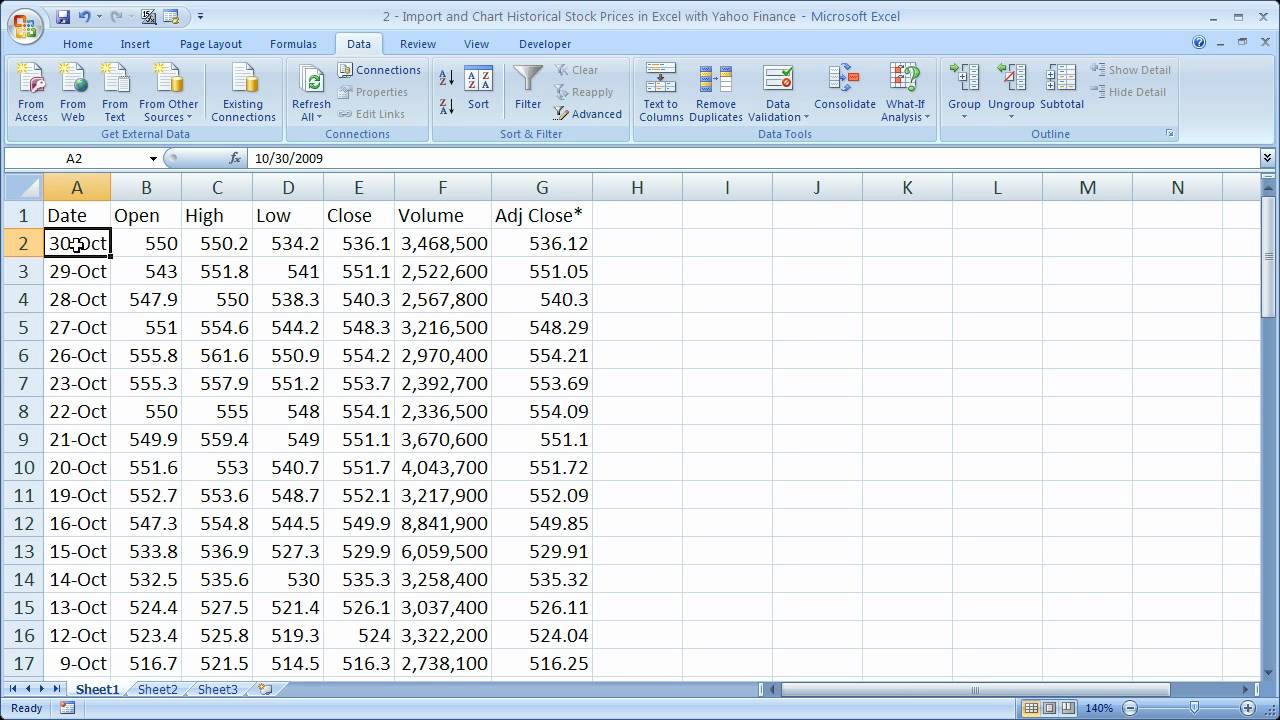 return current year in excel